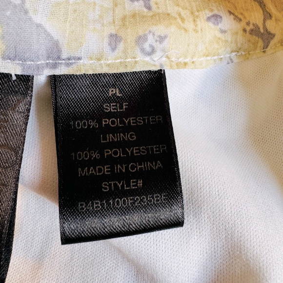 Shorts Top, size 10/PL, Yellow & Gray, EUC-Worn Once - Picture 7 of 11